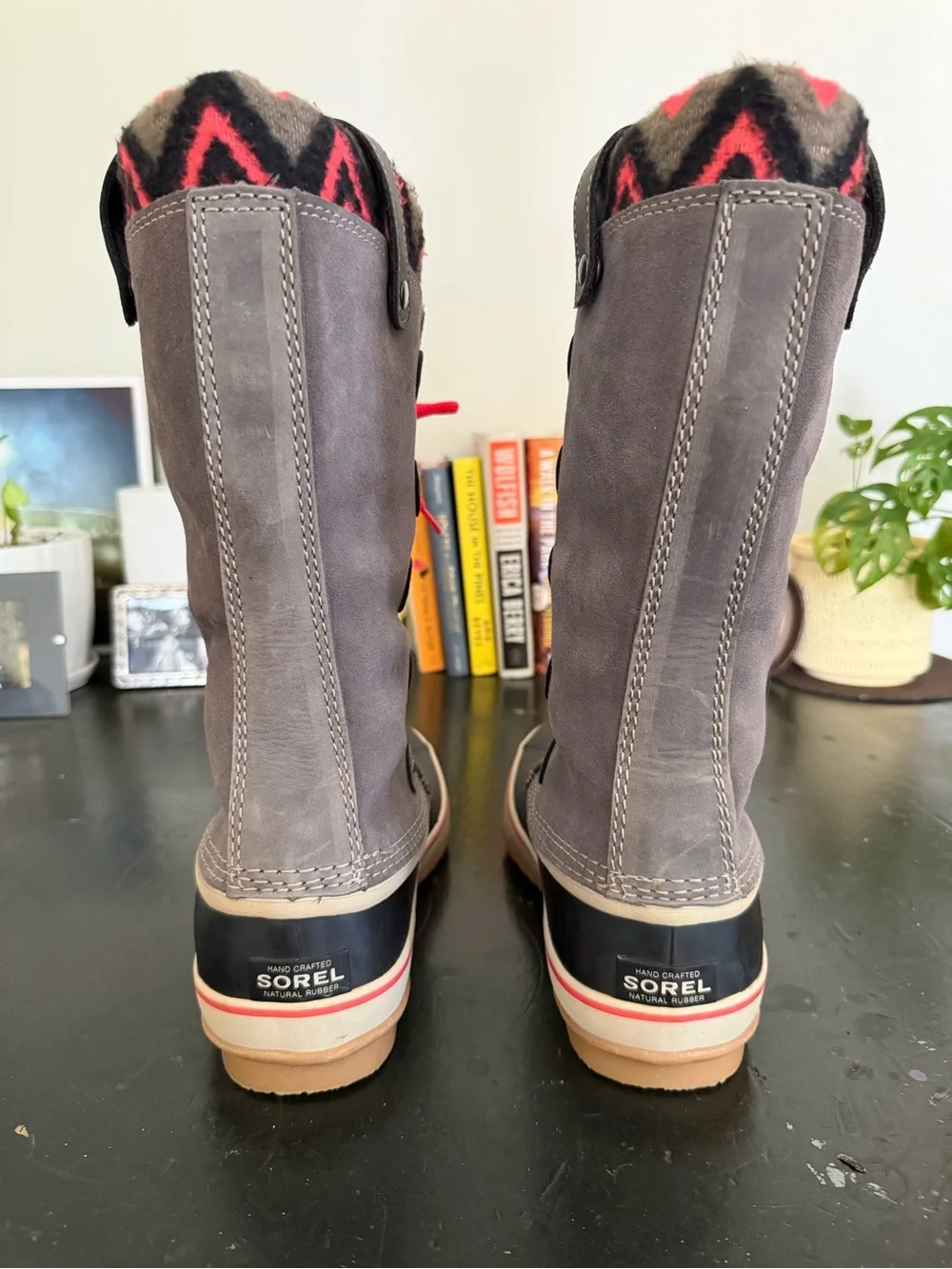 Sorel Women's Gray and Pink Joan of Arctic Waterproof Winter Boots